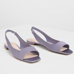 Satin Lilac Slingbacks